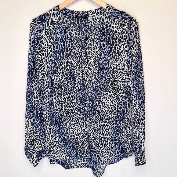 FYLO | NWT Animal Print Button Collared Blouse - Picture 3 of 15